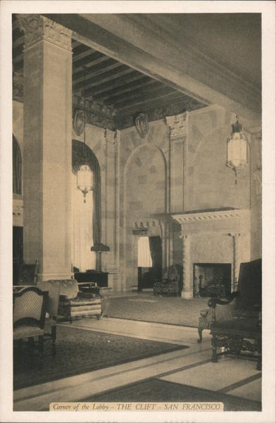 Corner of the Lobby The Clift San Francisco California