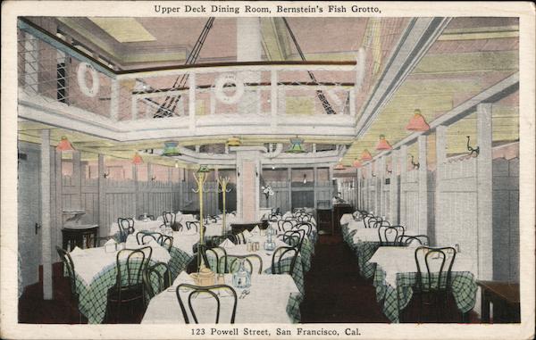 Upper Deck Dining Room, Bernstein's Fish Grotto San Francisco California