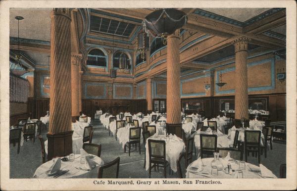 Cafe Marquard, Geary at Mason, Bohemian Life San Francisco California