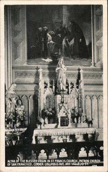 Altar of the Blessed Virgin in St. Francis Church San Francisco California