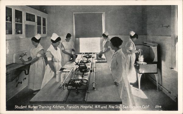 Student Nurses' Training Kitchen, Franklin Hospital, 14th and Noe Sts. San Francisco California