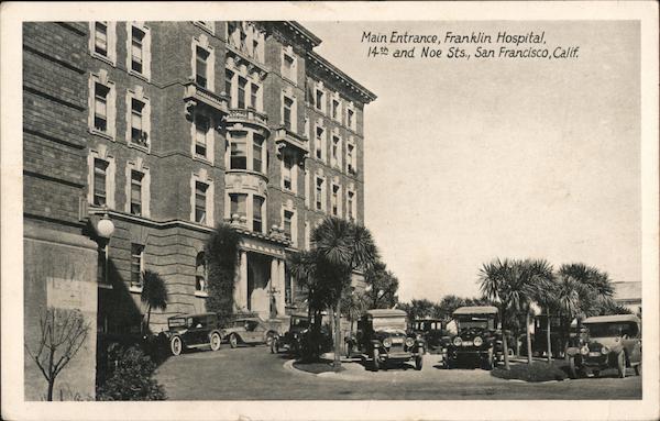 Main Entrance, Franklin Hospital, 14th and Noe Sts. San Francisco California