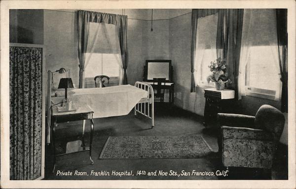 Private Room, Franklin Hospital, 14th and Noe Sts San Francisco California