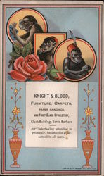 Knight & Blood Furniture, Carpets Trade Card