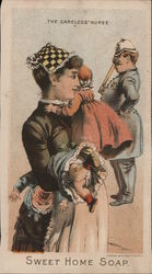 The Careless Nurse. Sweet Home Soap. Trade Card