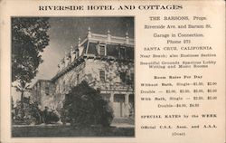 Riverside Hotel and Cottages Ephemera