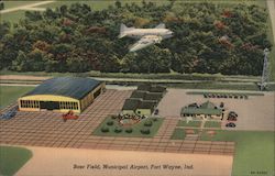 Baer Field, Municipal Airport Fort Wayne, IN Postcard Postcard Postcard