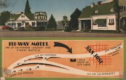 Hi-Way Motel San Jose, CA Postcard Postcard Postcard