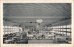 Lamella Roof Spanning Crillo's Restaurant on Treasure Island Postcard