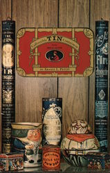 Collectible Tin Containers Postcard