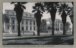 Two of Santa Clara County Buildings Postcard