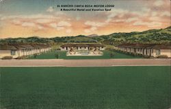 El Rancho Santa Rosa Motor Lodge California Postcard Postcard Postcard