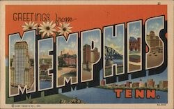 Greetings From Memphis Tenn. Postcard