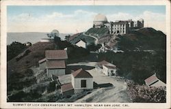 Summit of Lick Observatory, Mt. Hamilton Postcard
