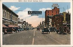 Main Street Salinas, CA Postcard Postcard Postcard