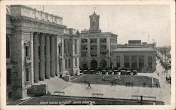 Court House and Plaza, Santa Rosa, Cal. Postcard