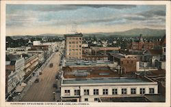 Panorama of Business District Postcard