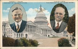 Herbert C. Hoover, President of the United States Charles Curtis, Vice President of the United States Presidents Postcard Postca Postcard