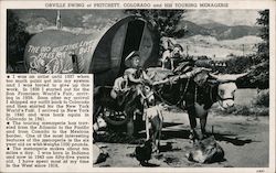 Orville Ewing of Pritchett, Colorado and His Touring Menagerie Postcard