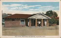 Bath House, Myrtledale Hot Springs Postcard