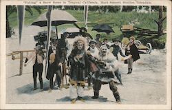 Faking A Snow Scene In Tropical California, Mack Sennett Studios, Edendale Postcard
