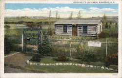 Roosevelt's Log Cabin Postcard
