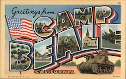 Greetings from Camp Beale California Marysville, CA Postcard Postcard Postcard