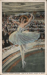 Terrace Garden Home of the World's Greatest Ice Skaters Morrison Hotel The Hotel of Perfect Service Postcard