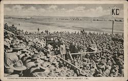 Constantino Singing for the Boys at K. of C. Camp Kearny Postcard