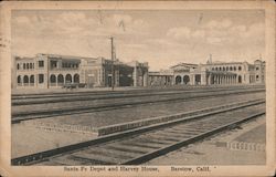 Santa Fe Depot and Harvey House Postcard