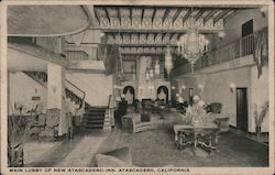 Main Lobby of New Atascadero Inn California Postcard Postcard Postcard