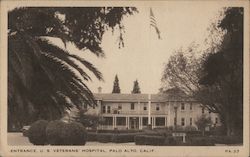 Entrance of U.S. Veterans' Hospital Postcard