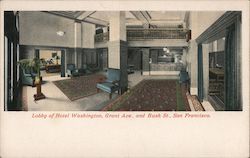Lobby of Hotel Washington Postcard