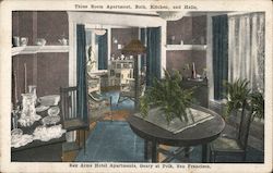 Rex Arms Hotel Apartments, Geary at Polk Postcard