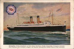 Steamship "Great Northern" of the Great Northern Pacific Steamship Company Postcard