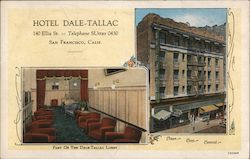 Hotel Dale-Tallac 140 Ellis St. Part of the Dale-Tallac Lobby, Clean, Cozy, Central Postcard