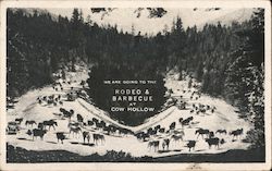 We Are Going To The Rodeo & Barbecue At Cow Hollow Postcard