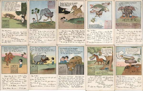 Lot of 10: Fantasy Animals Calendars