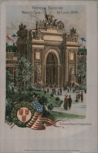 Entrance Palace of Liberal Arts, St Louis World's Fair Official Souvenir St. Louis Missouri