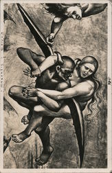 Orvieto - cattedrale. Partic. de "I condannati alle pene infernali" Postcard
