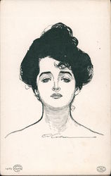 Gibson Girl Artist Signed Postcard Postcard Postcard