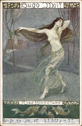 Nixe Binsefuss by Hugo Wolf - Mermaid Rush Foot Art Nouveau Postcard Postcard Postcard