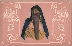 Egyptian Woman Wearing a Niqāb Postcard