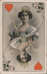 Lina Cavalieri - Queen of Hearts Postcard