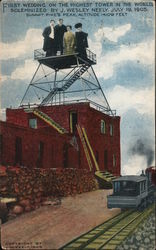 First Wedding On The Highest Tower In The World, 1905 Postcard