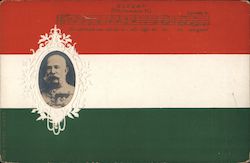 Flag, Song, and King of Hungary Postcard