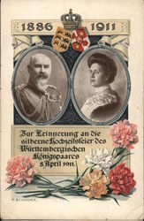 1886 1911 King and Queen of Bavaria Postcard