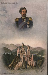 King Ludwig II, Neuschwanstein Castle Postcard