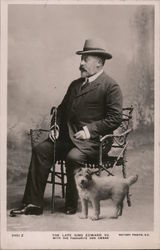 The Late King Edward VII with his favorite dog, Caesar UK Postcard Postcard Postcard