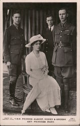 T.H.R. Princes Albert, Henry & George and Princess Mary Postcard